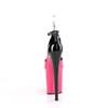 Pleaser - FLAMINGO868 Sandale à bride à la cheville, Pole dance chaussures - Rose/Noir Product image